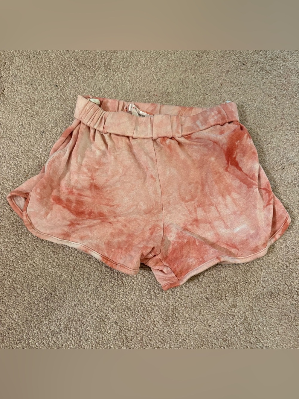 Girls size 8 Tie-Dye Peach Lounge Shorts